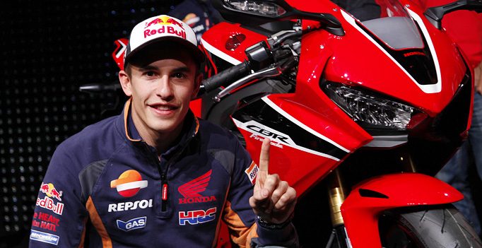 Ein Fingerzeig an die Konkurrenz? Marc Márquez mit der CBR1000RR Fireblade